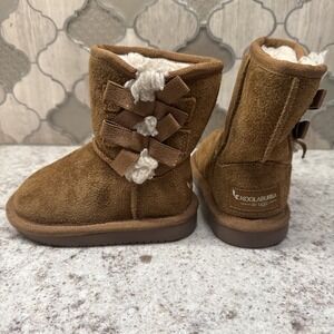 Koolaburra by Ugg Victoria Short Boot Chestnut Tan Size 6 TODDLER Children Shoes